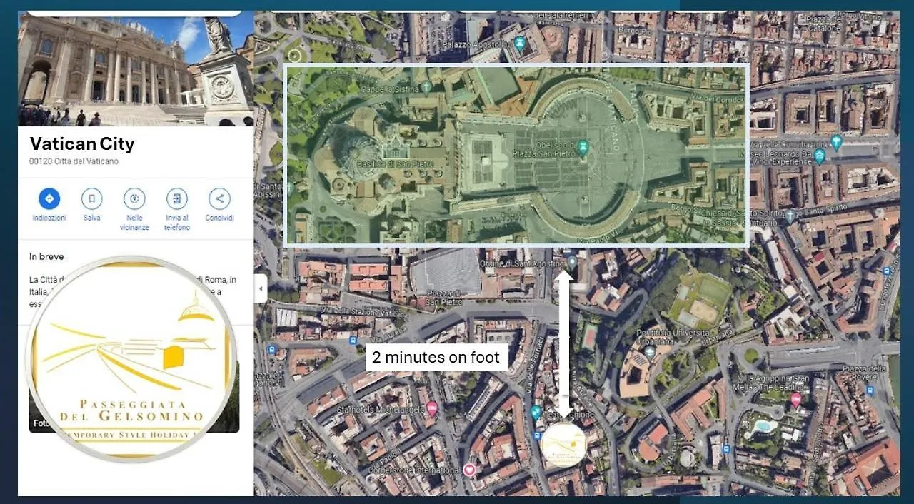Vatican Glamorous At Passeggiata Del Gelsomino - Free Parking, 4 Guests, Central Rome - Jubilee Ideal Italy